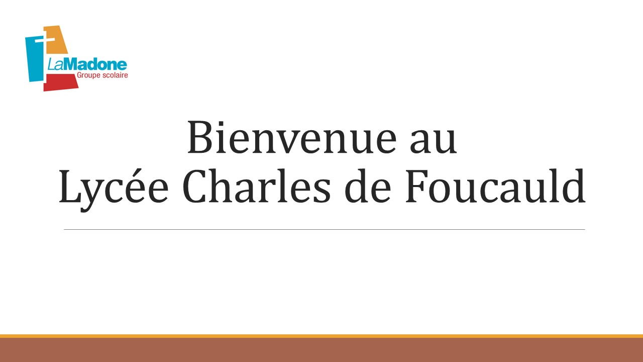 Lycée Charles De Foucauld Groupe Scolaire La Madone Portes Ouvertes Virtuelles du Lycée Charles de Foucauld